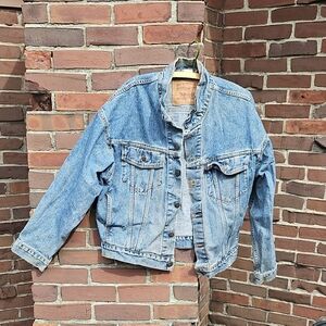 Levi's Vintage 1991 Blue Denim Jacket Imperfect.  Upcycle! Sz L
